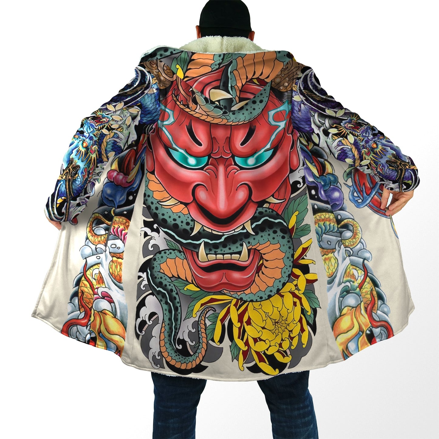 Irezumi Hooded Oni Samurai Cloak - Multiple Designs