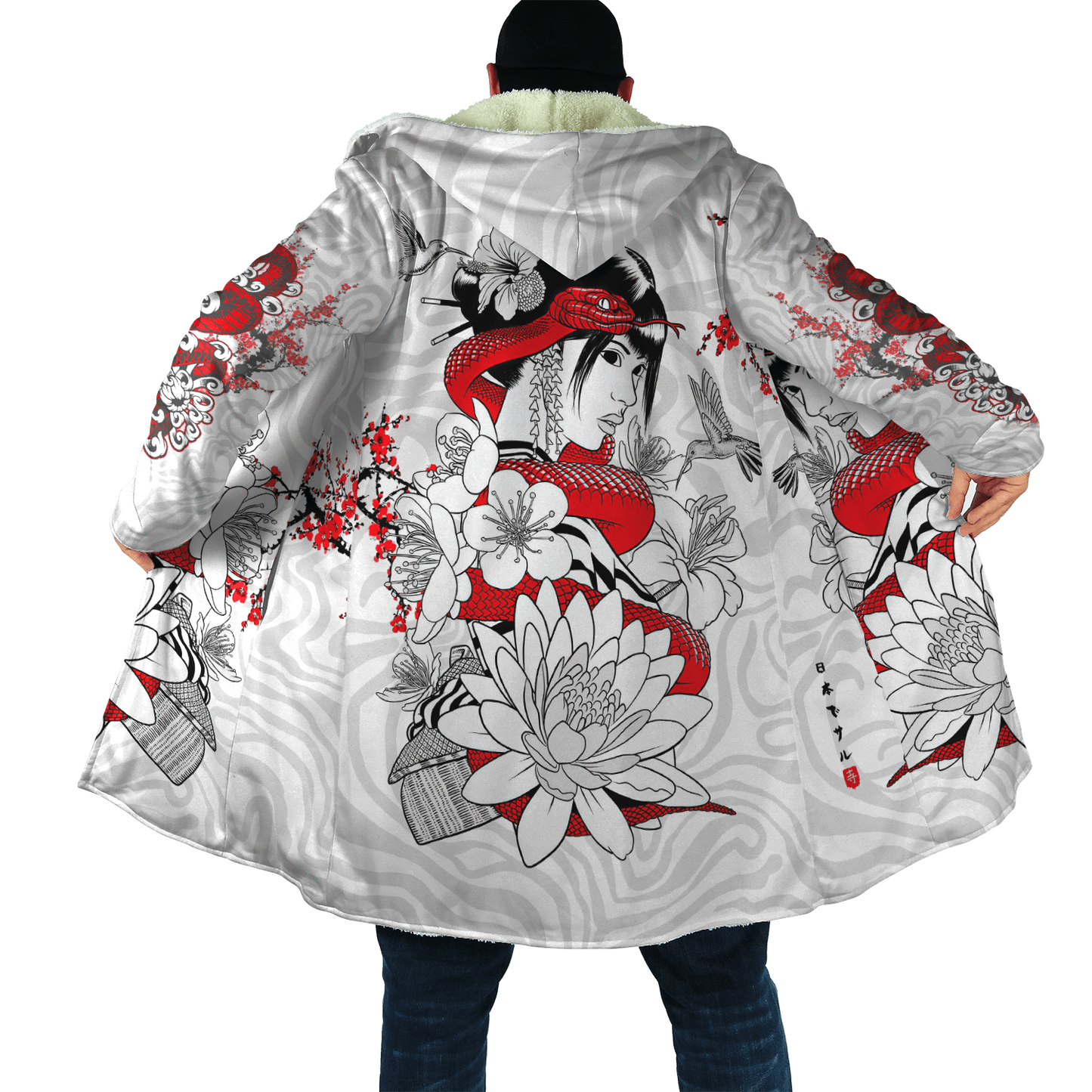 Irezumi Hooded Samurai Oni Cloak - Multiple Designs