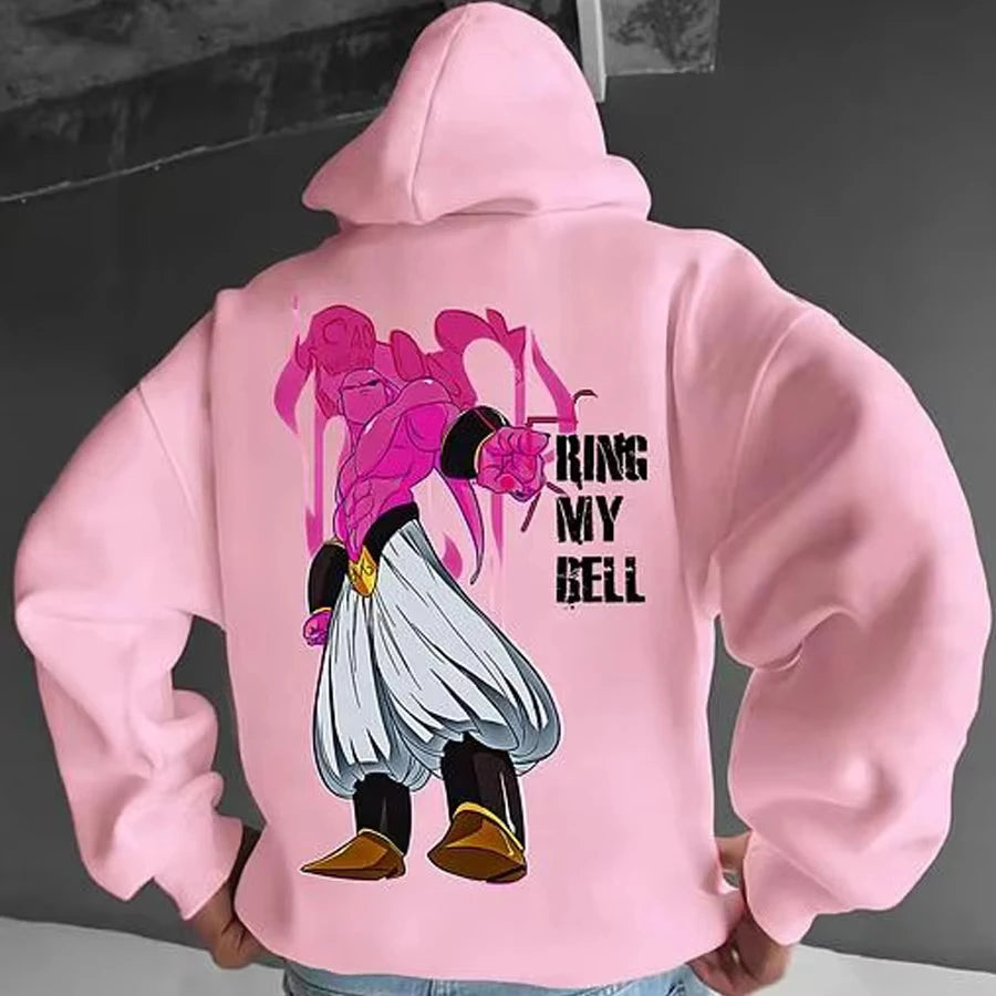 Majin Buu Graphic Hoodies Fleece - Oversized Dragon Z Hoodie