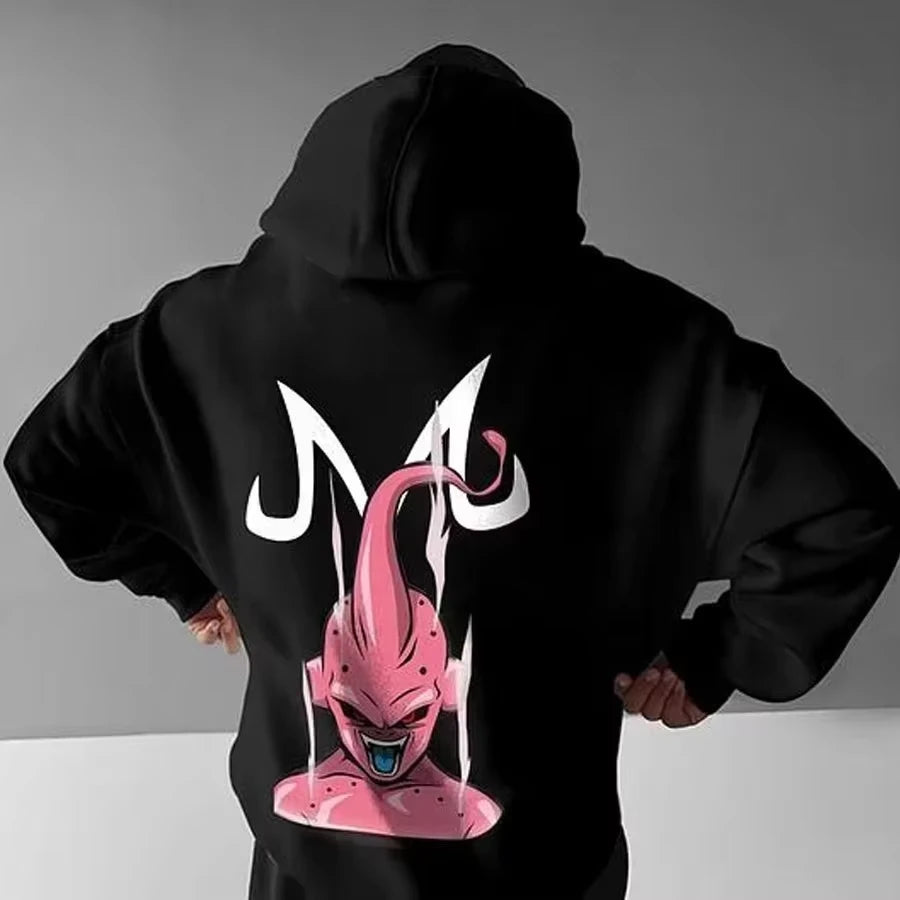 Majin Buu Graphic Hoodies Fleece - Oversized Dragon Z Hoodie