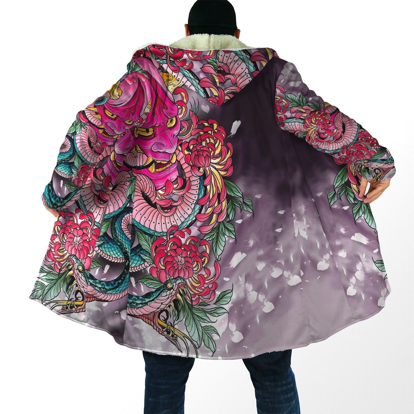 Irezumi Hooded Oni Samurai Cloak - Multiple Designs