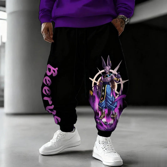 Dragon Master Beerus Anime Sweatpants - Joggers for Saiyans