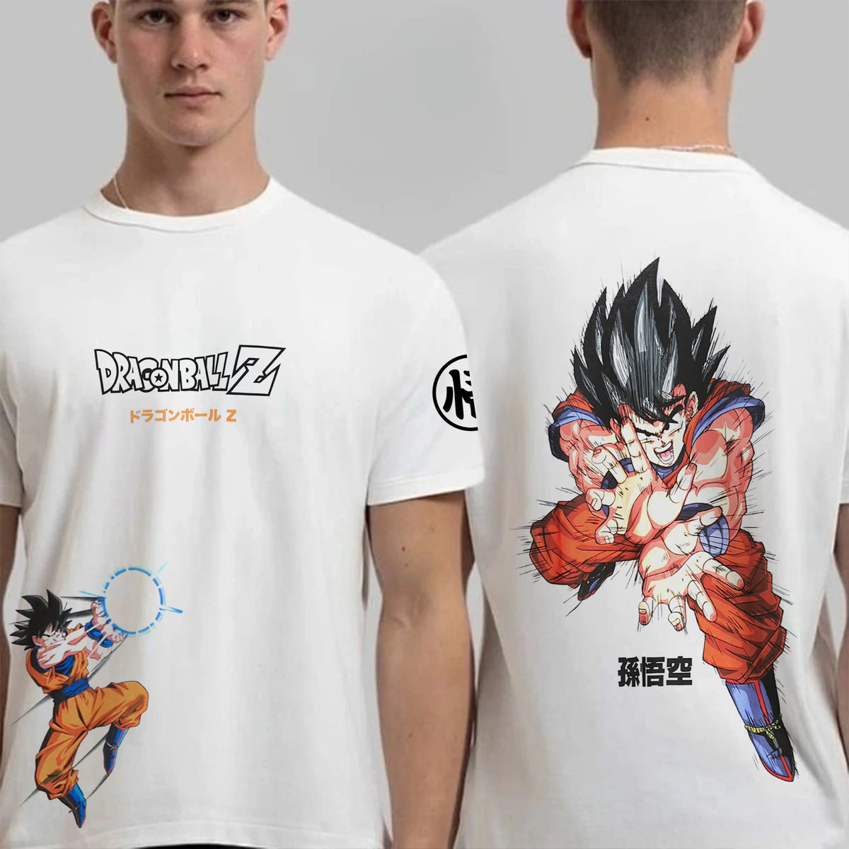 Dragon Z Saiyan Short Sleeve Crew neck Cotton T-Shirt - Vintage Saiyan Collection