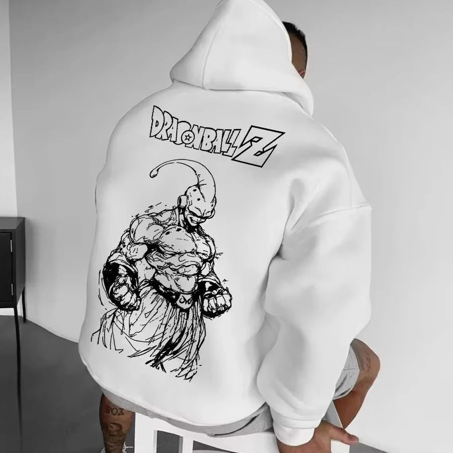 Majin Buu Graphic Hoodies Fleece - Oversized Dragon Z Hoodie