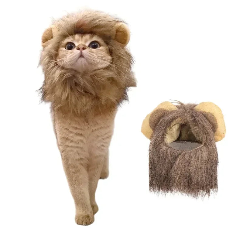Pet Costume Lion Mane Wig for Cats and Dogs