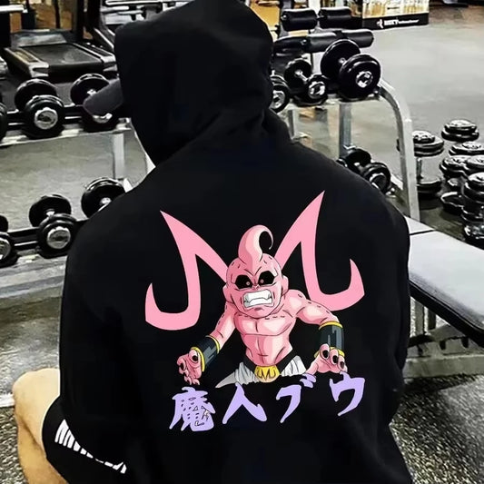 Majin Buu Graphic Hoodies Fleece - Oversized Dragon Z Hoodie