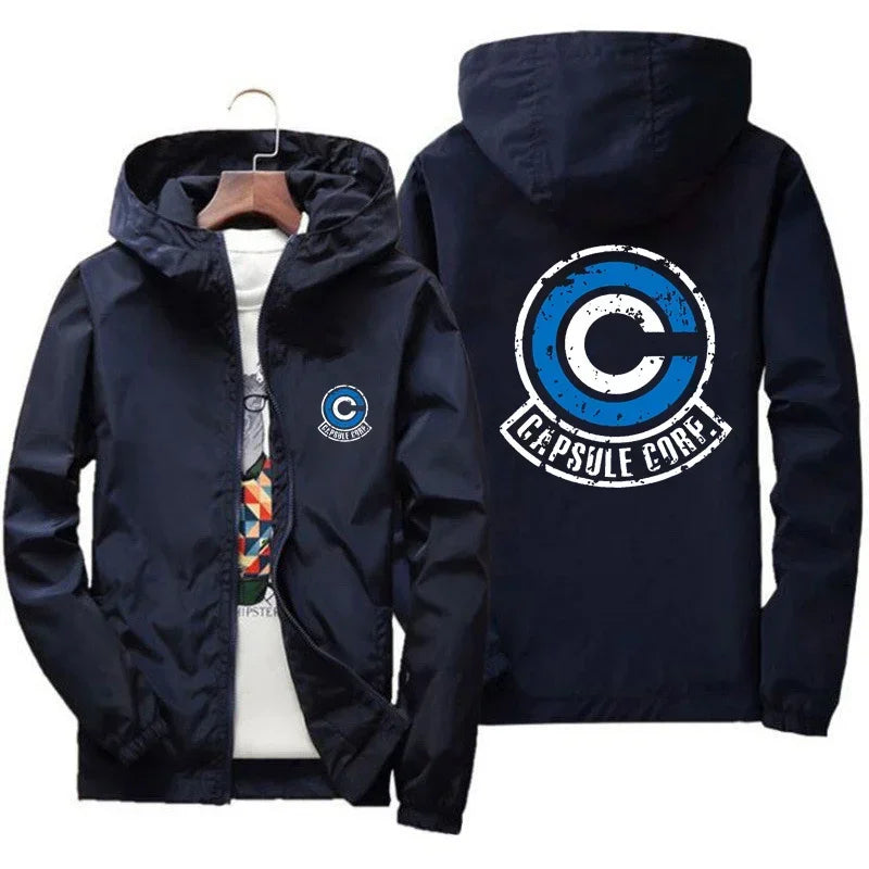 Dragon Z Capsule Corp Anime Long Sleeve Hoodie