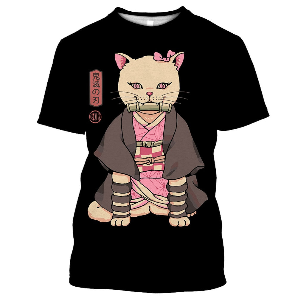 Samurai Dog Cat and More Japanese Irezumi Style T Shirts