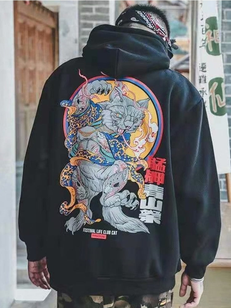 Samurai Cat Irezumi Hoodie