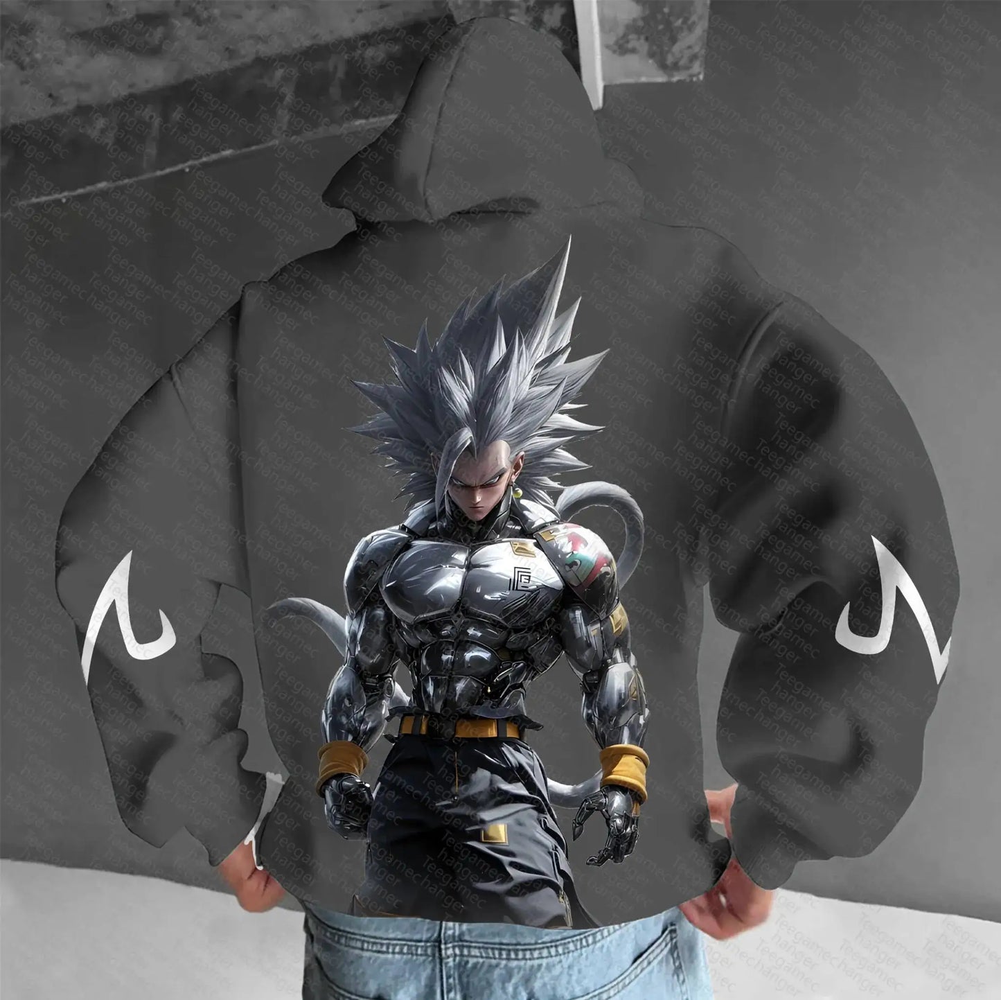 DRAGON SUPER Metal Cooler Grey Jogger Pants Loose Fit Casual Sweatpants