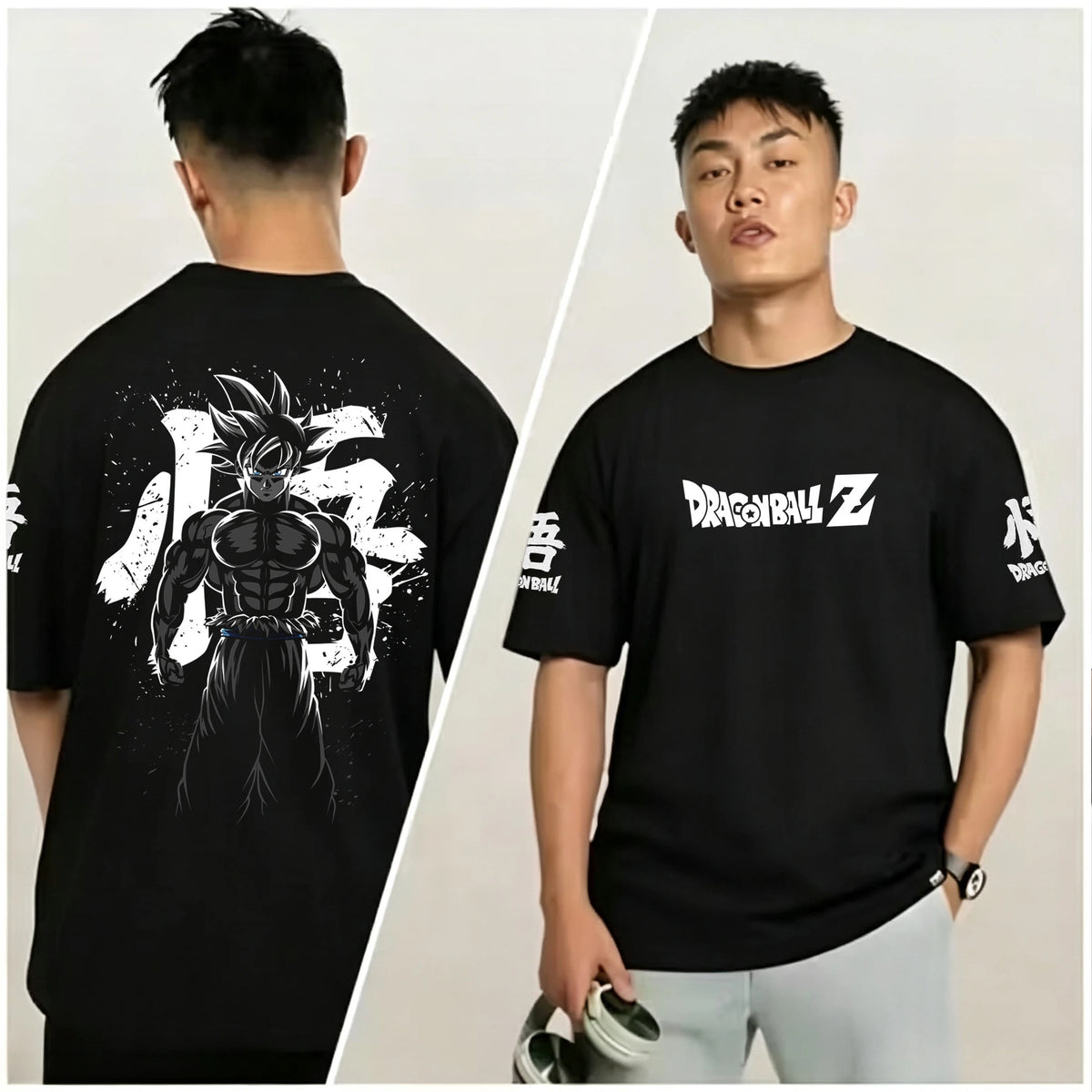 Dragon Z Saiyan Short Sleeve Crew neck Cotton T-Shirt - Vintage Saiyan Collection
