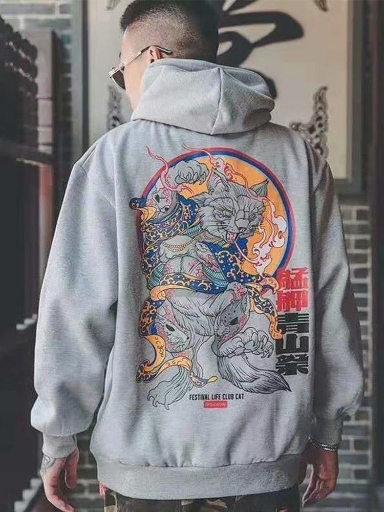 Samurai Cat Irezumi Hoodie