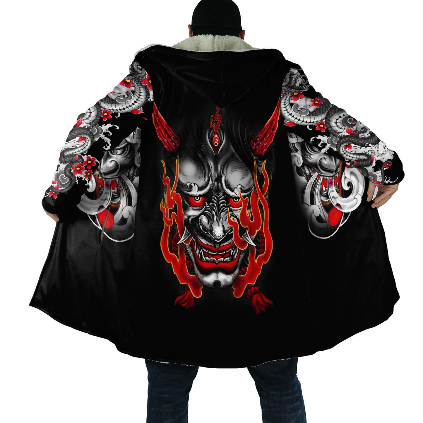 Irezumi Hooded Oni Samurai Cloak - Multiple Designs