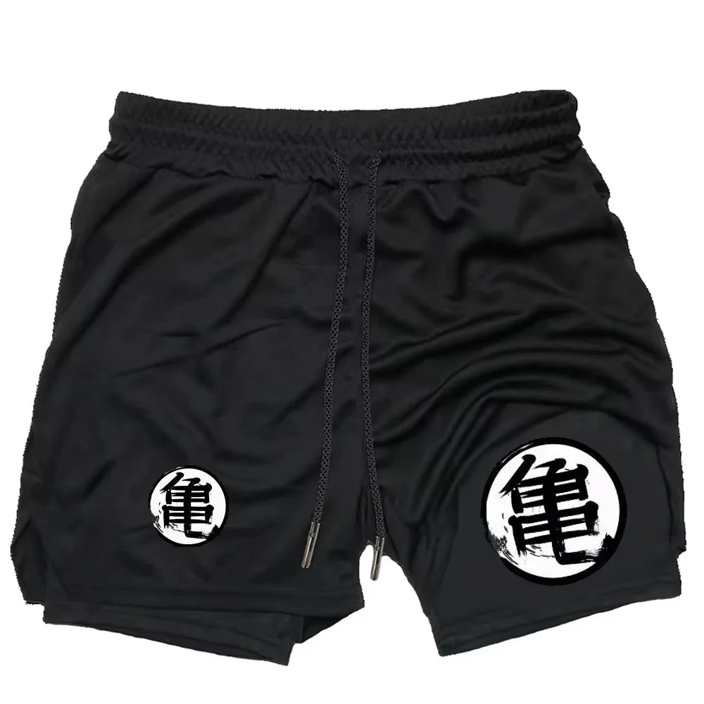 Dragon Power Series Anime 2-in-1 Quick Dry Men's Training Shorts