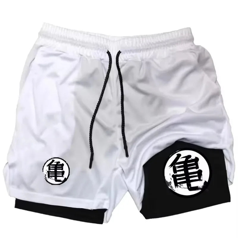 Dragon Power Series Anime 2-in-1 Quick Dry Men's Training Shorts