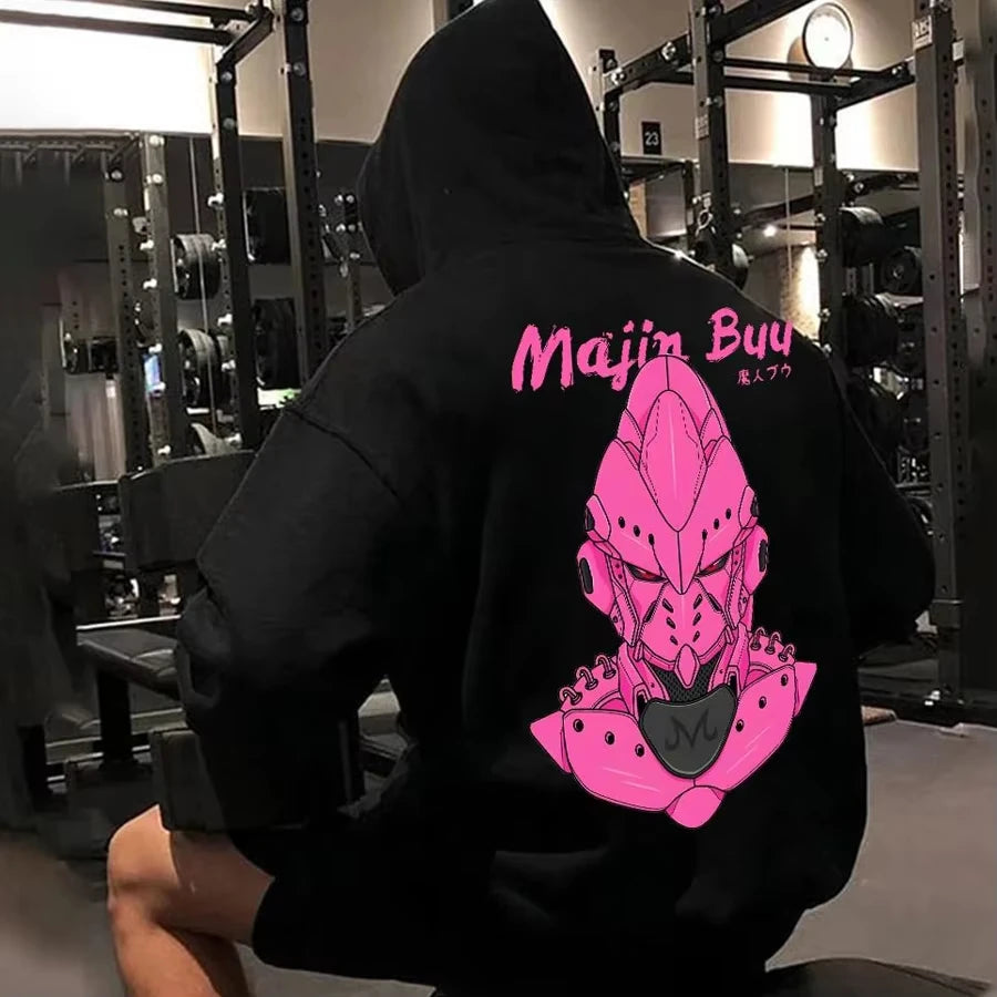 Majin Buu Graphic Hoodies Fleece - Oversized Dragon Z Hoodie