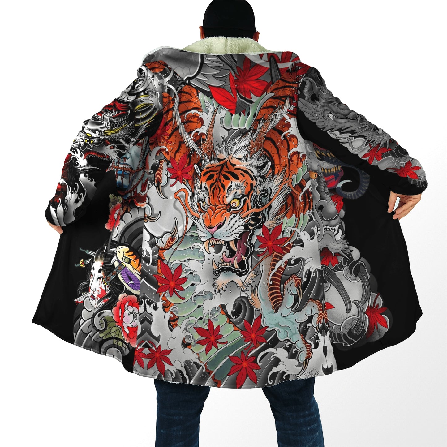 Irezumi Hooded Oni Samurai Cloak - Multiple Designs