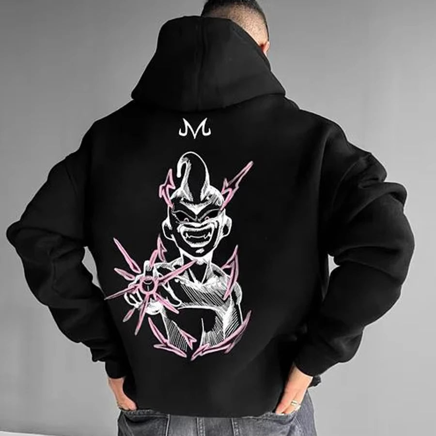 Majin Buu Graphic Hoodies Fleece - Oversized Dragon Z Hoodie