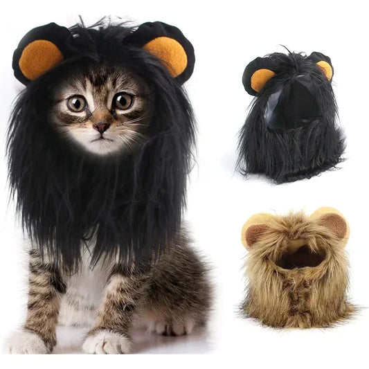 Pet Costume Lion Mane Wig for Cats and Dogs
