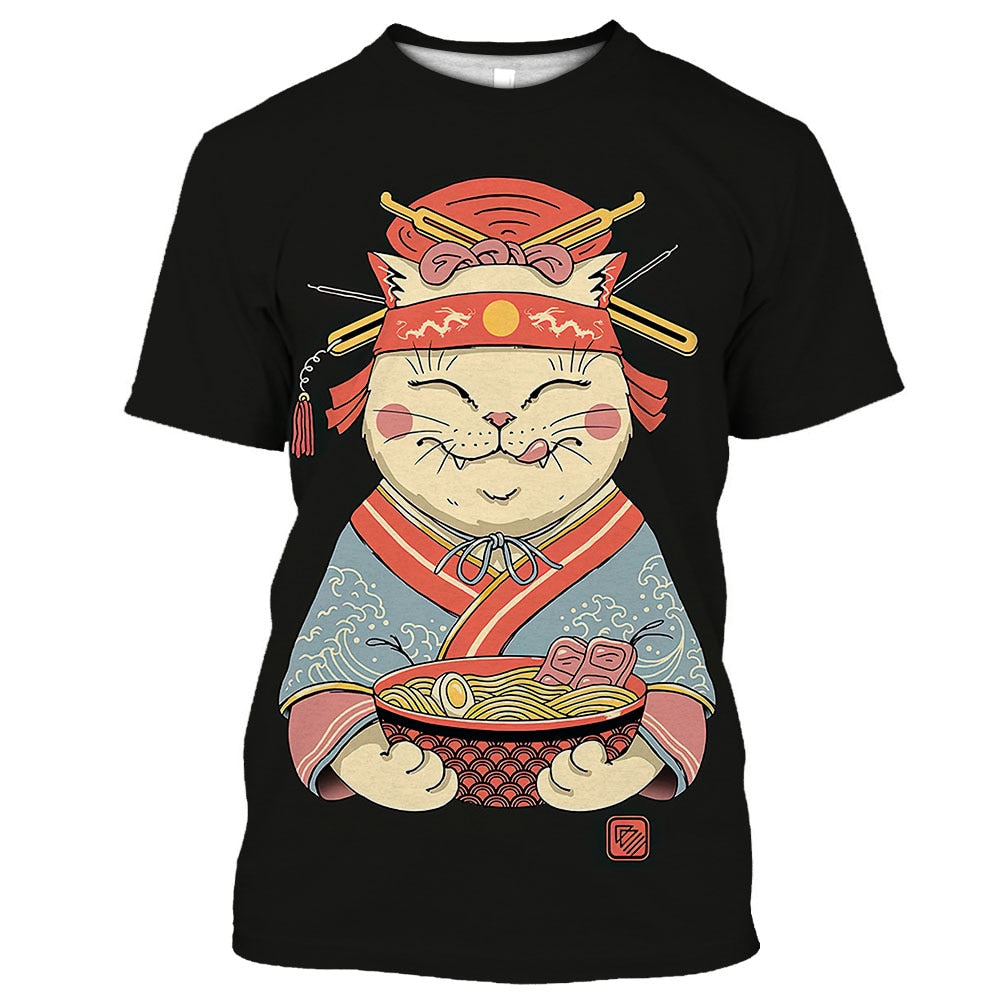 Samurai Dog Cat and More Japanese Irezumi Style T Shirts