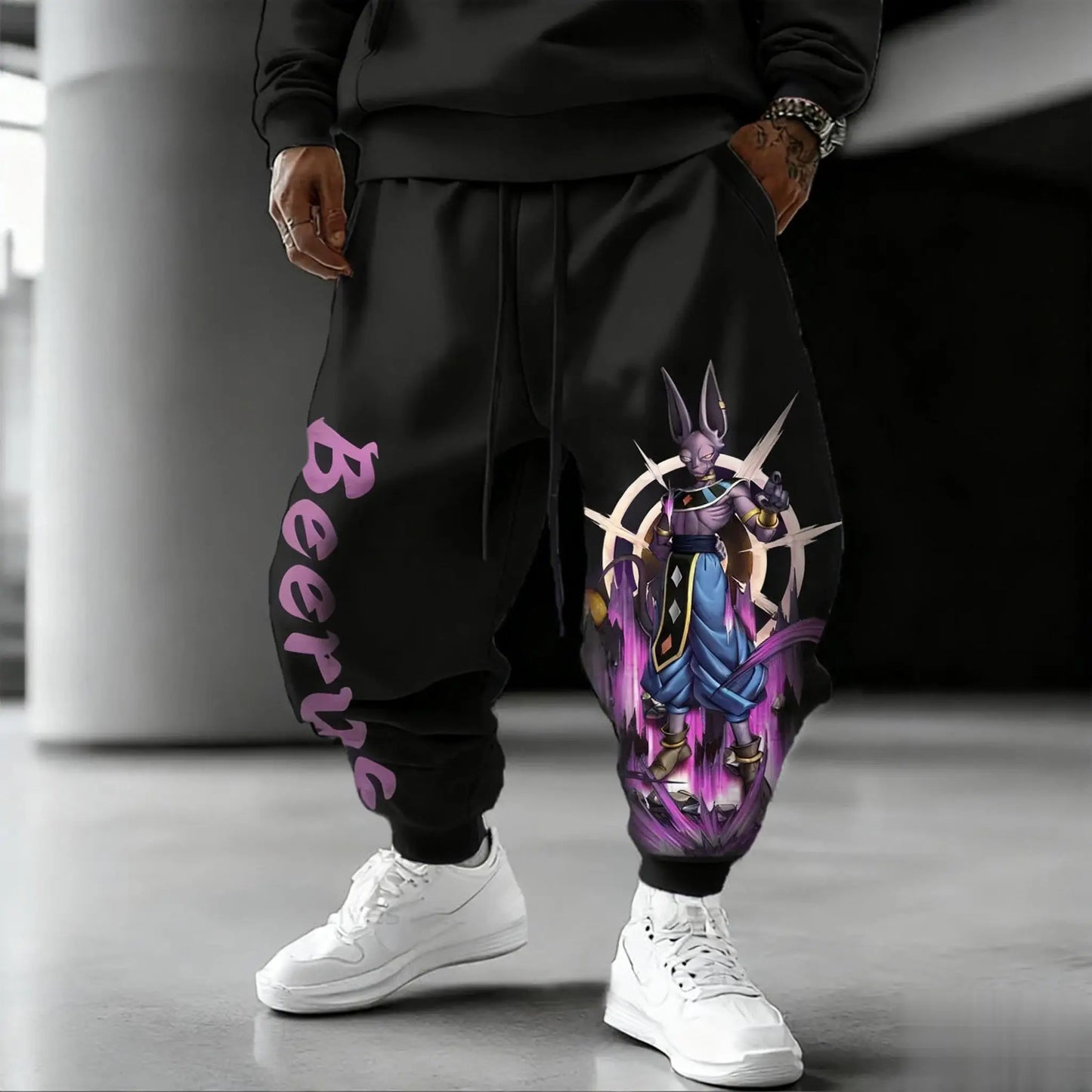 Dragon Master Beerus Anime Sweatpants - Joggers for Saiyans