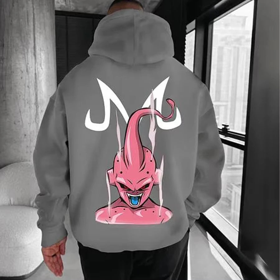 Majin Buu Graphic Hoodies Fleece - Oversized Dragon Z Hoodie