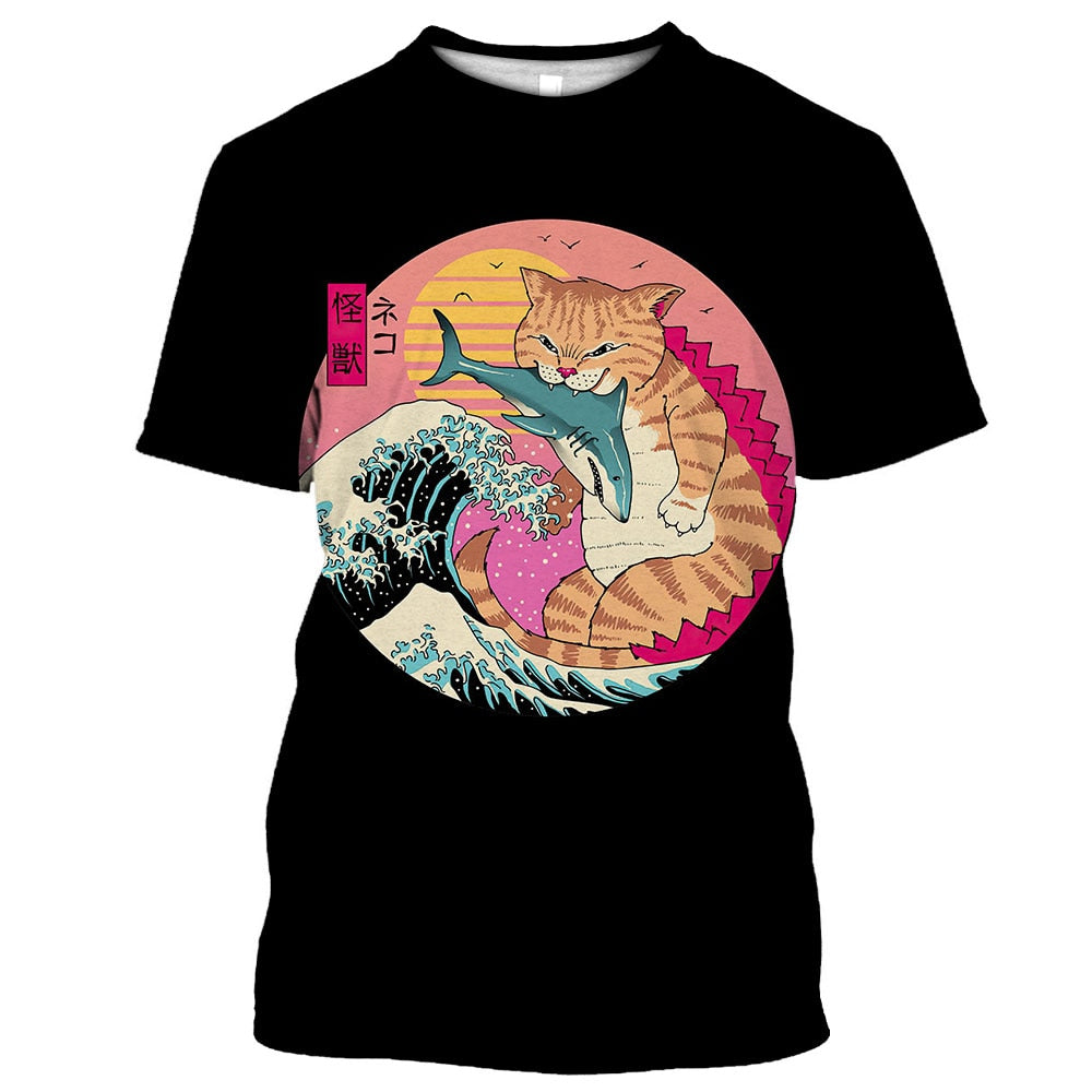 Samurai Dog Cat and More Japanese Irezumi Style T-Shirts