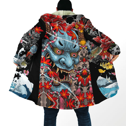 Irezumi Hooded Oni Samurai Cloak - Multiple Designs