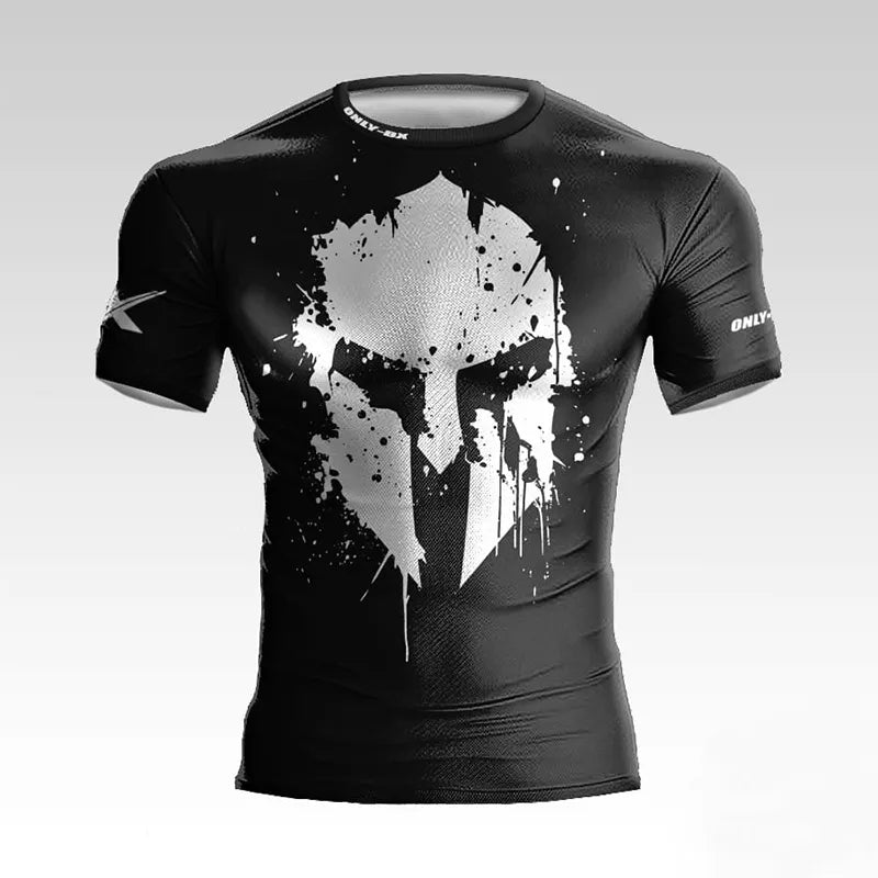 Spartan Warrior Helmet Shirt Premium Quick Dry Compression Shirt