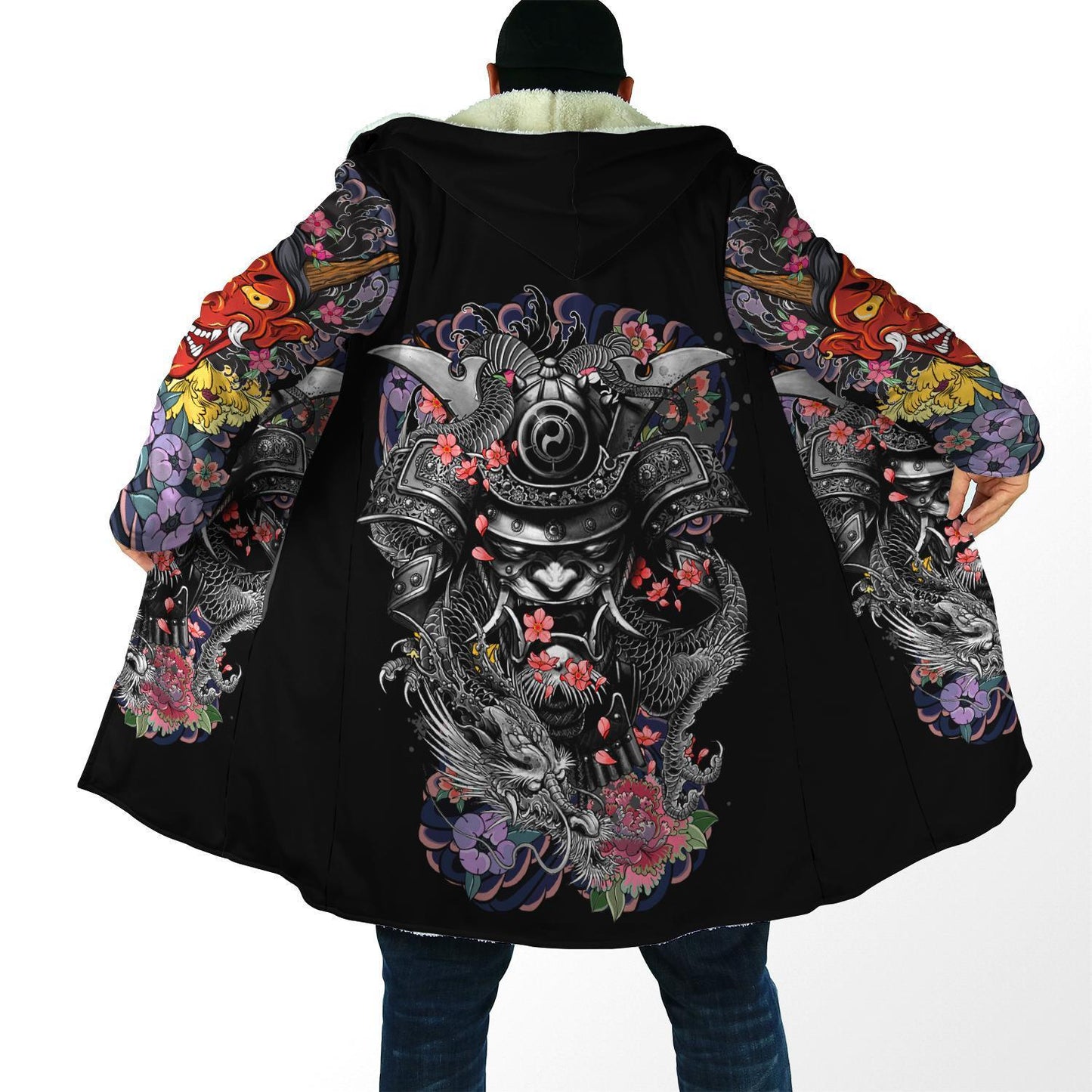 Irezumi Hooded Oni Samurai Cloak - Multiple Designs