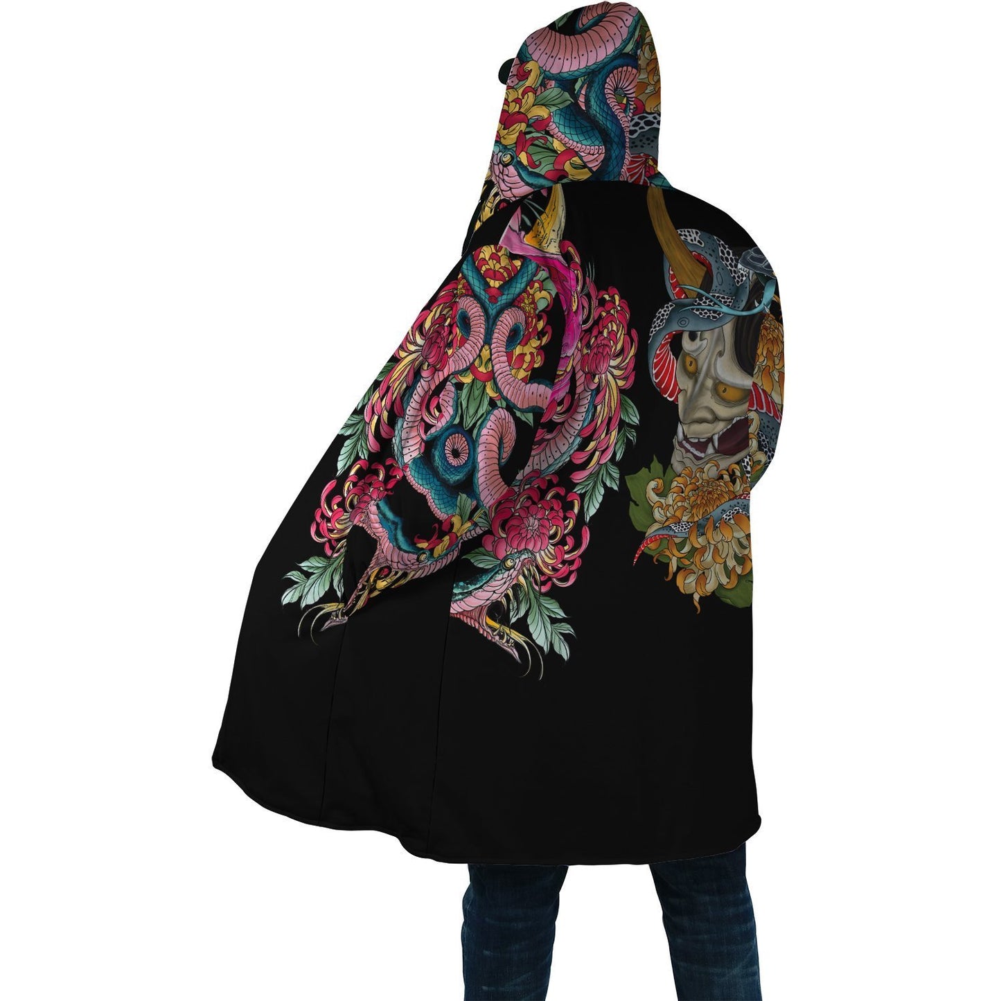 Irezumi Hooded Samurai Oni Cloak - Multiple Designs