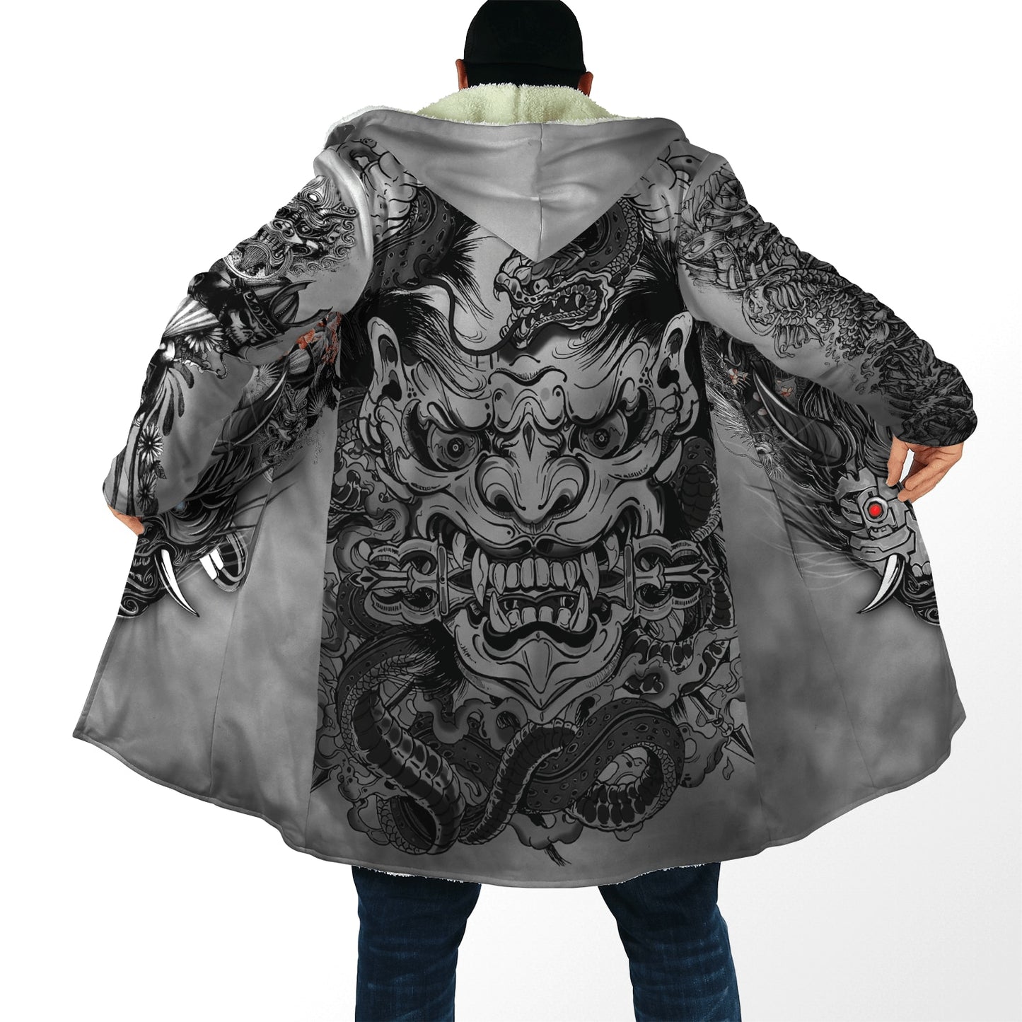 Irezumi Hooded Oni Samurai Cloak - Multiple Designs