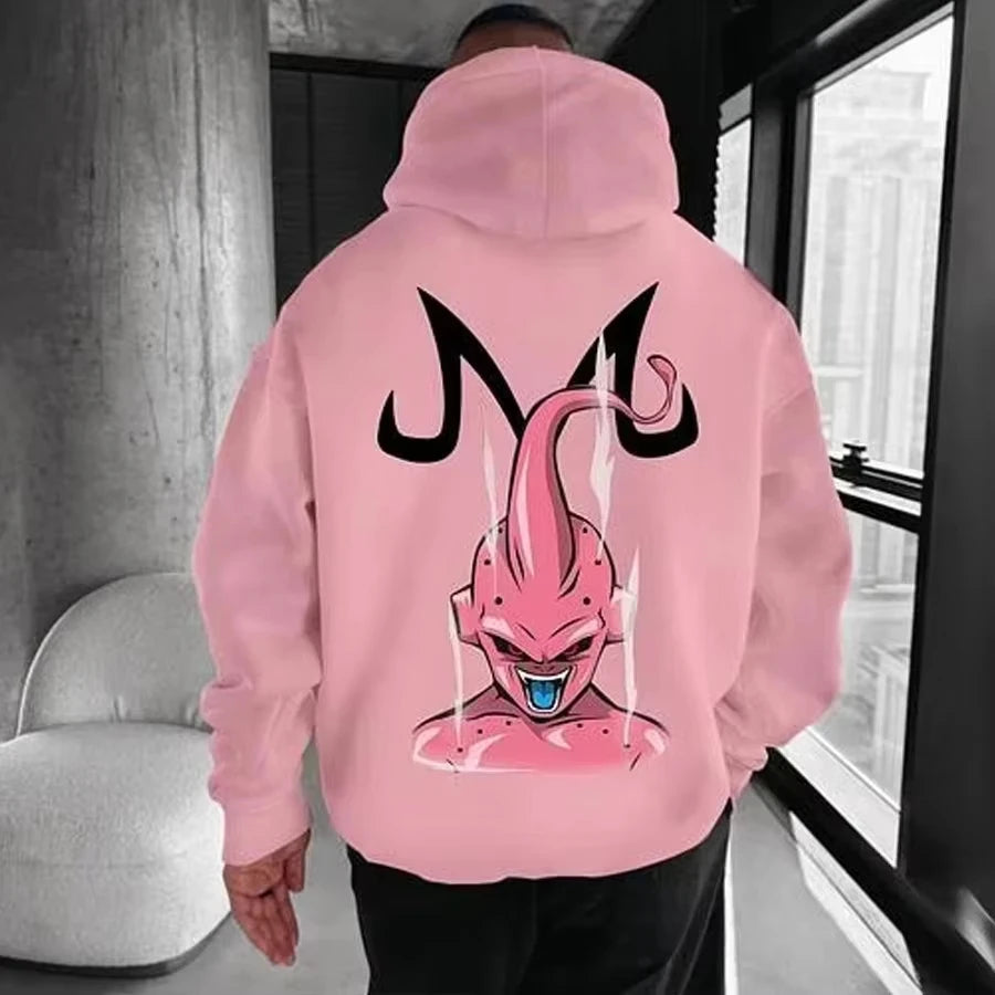 Majin Buu Graphic Hoodies Fleece - Oversized Dragon Z Hoodie