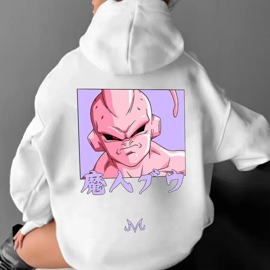 Majin Buu Graphic Hoodies Fleece - Oversized Dragon Z Hoodie