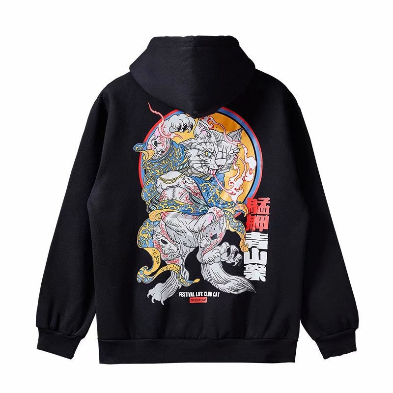 Samurai Cat Irezumi Hoodie