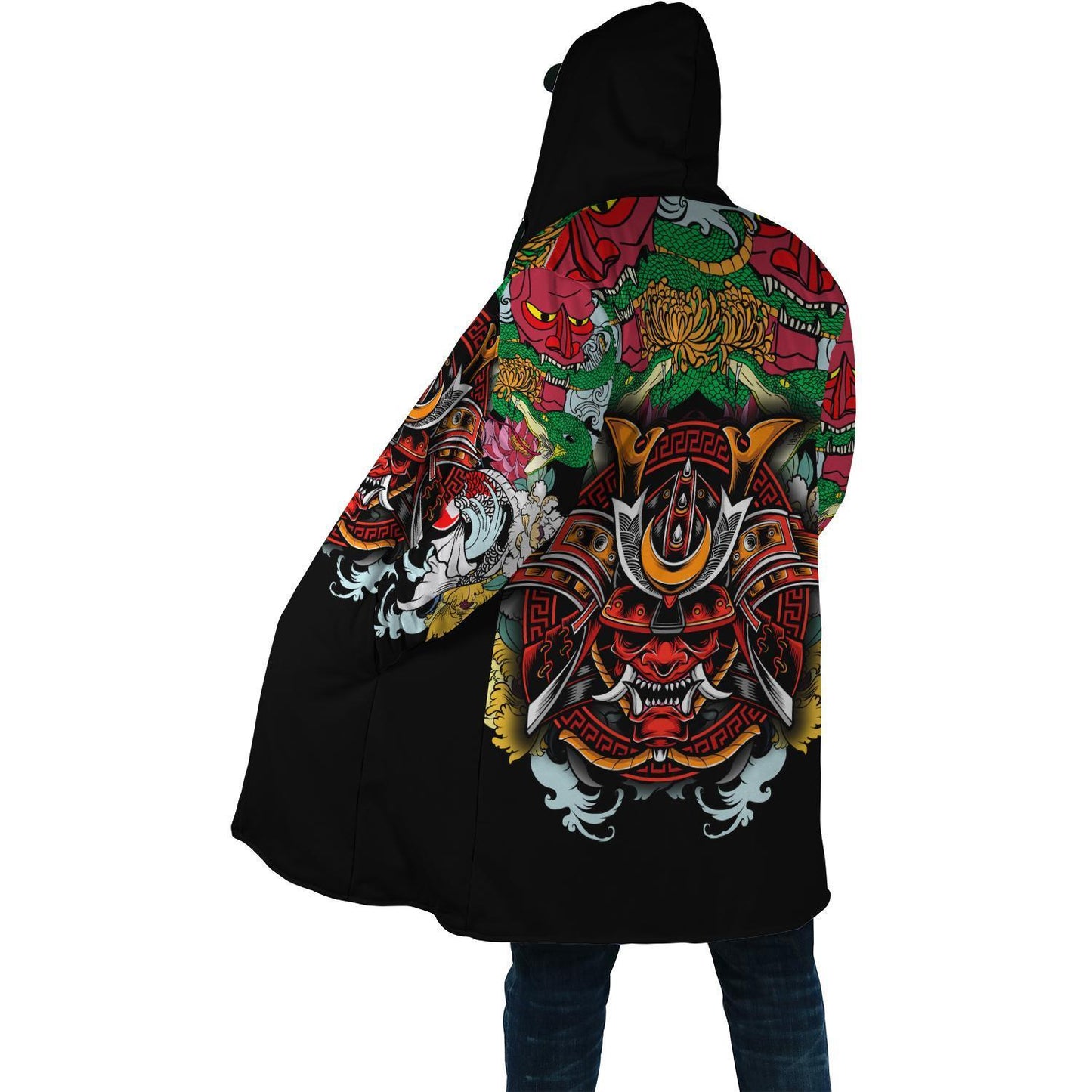 Irezumi Hooded Oni Samurai Cloak - Multiple Designs