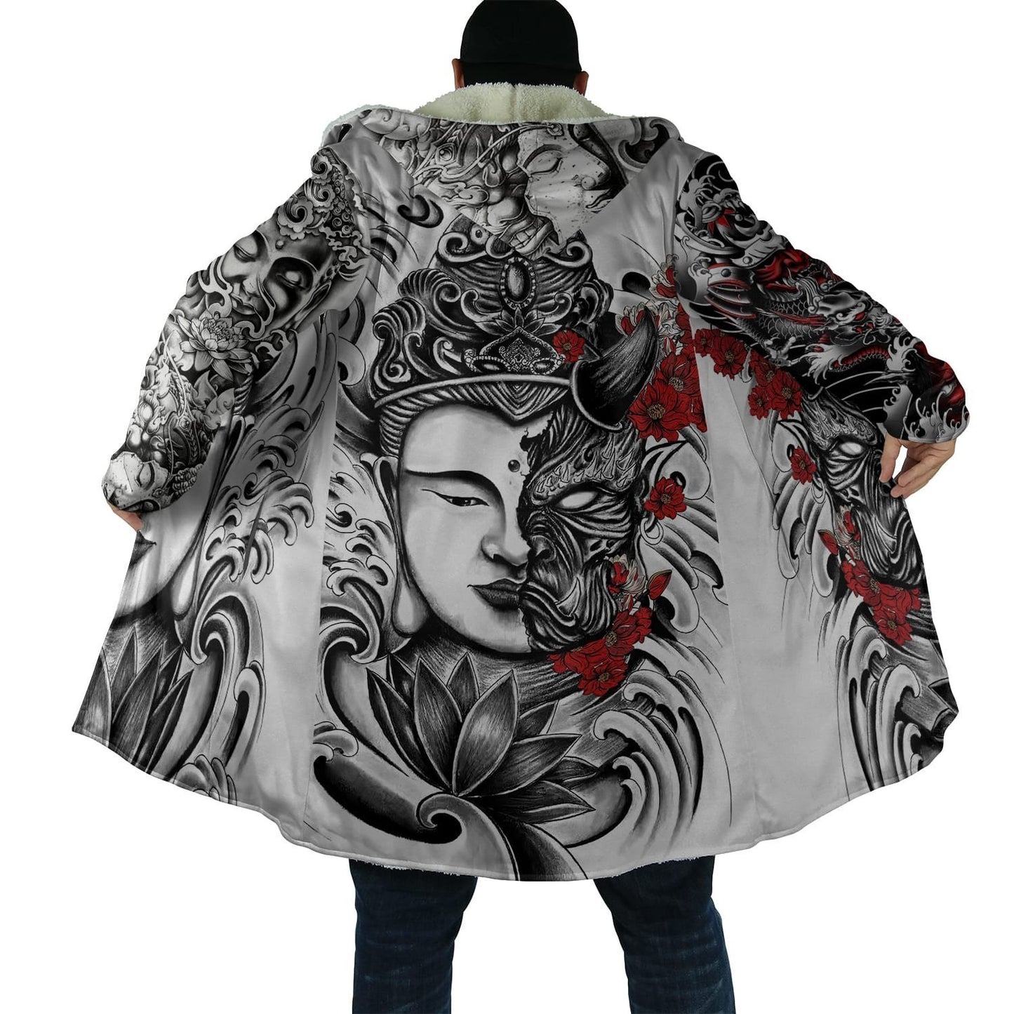 Irezumi Hooded Samurai Oni Cloak - Multiple Designs