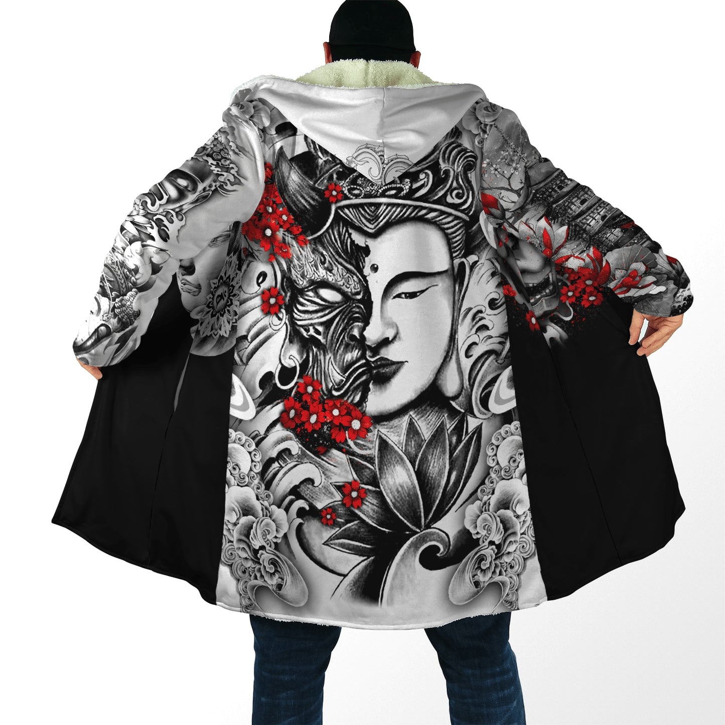 Irezumi Hooded Oni Samurai Cloak - Multiple Designs