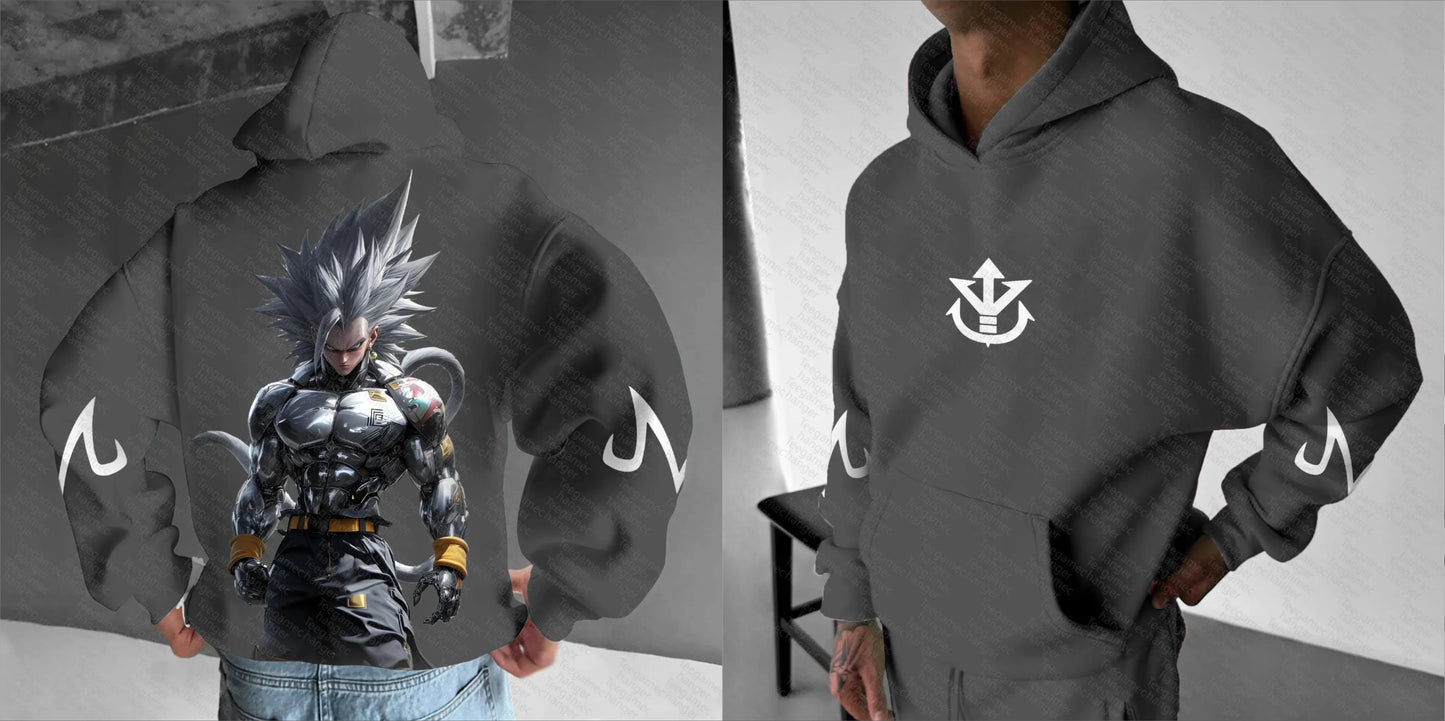 DRAGON SUPER Metal Cooler Grey Jogger Pants Loose Fit Casual Sweatpants