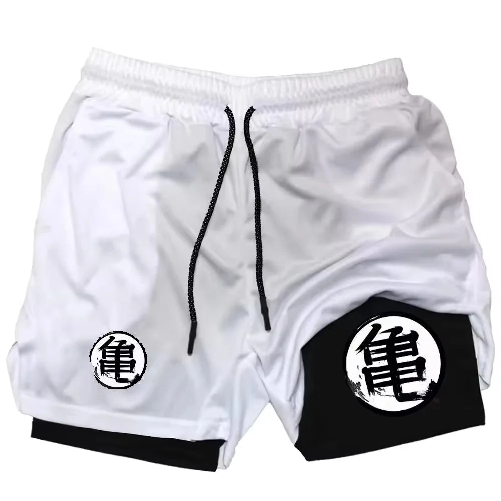 Dragon Power Series Anime 2-in-1 Quick Dry Men's Training Shorts