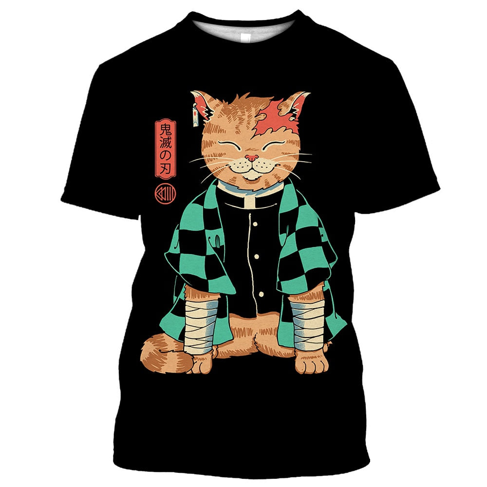 Samurai Dog Cat and More Japanese Irezumi Style T Shirts