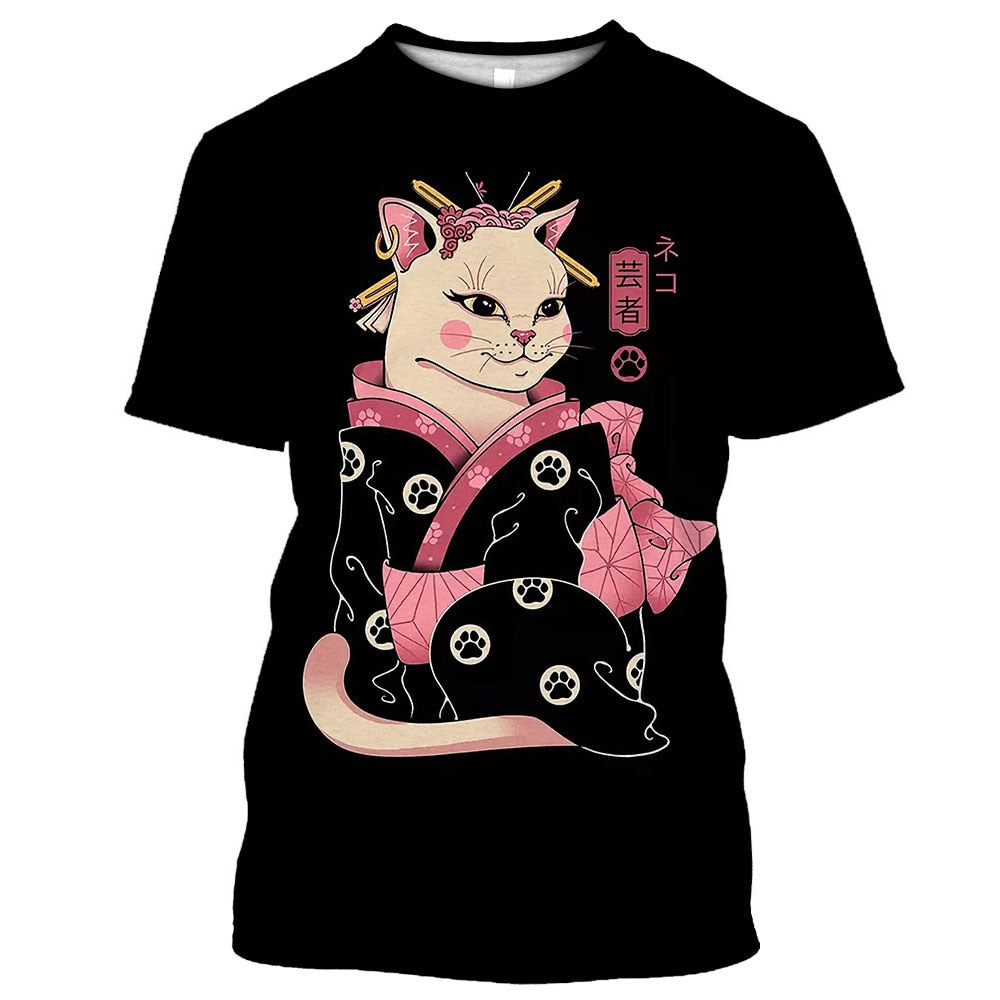 Samurai Dog Cat and More Japanese Irezumi Style T Shirts