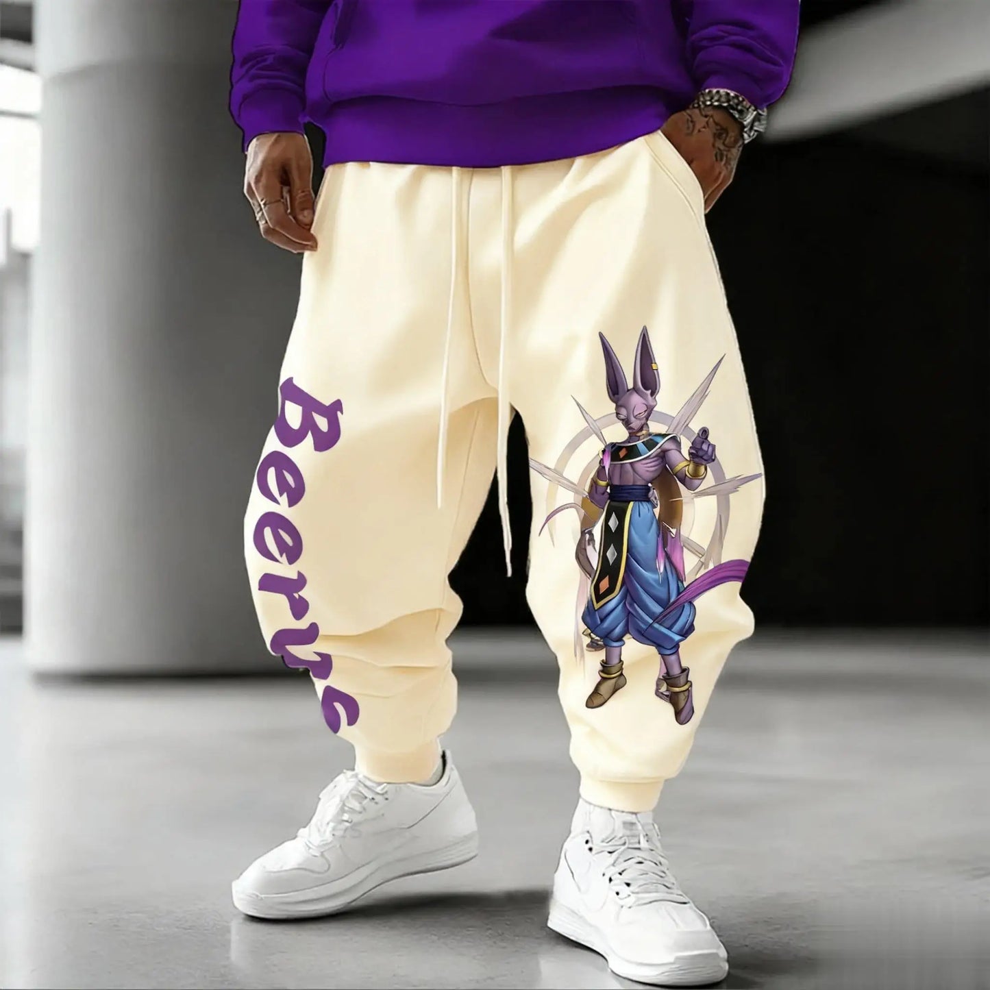 Dragon Master Beerus Anime Sweatpants - Joggers for Saiyans