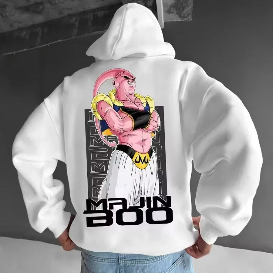 Majin Buu Graphic Hoodies Fleece - Oversized Dragon Z Hoodie