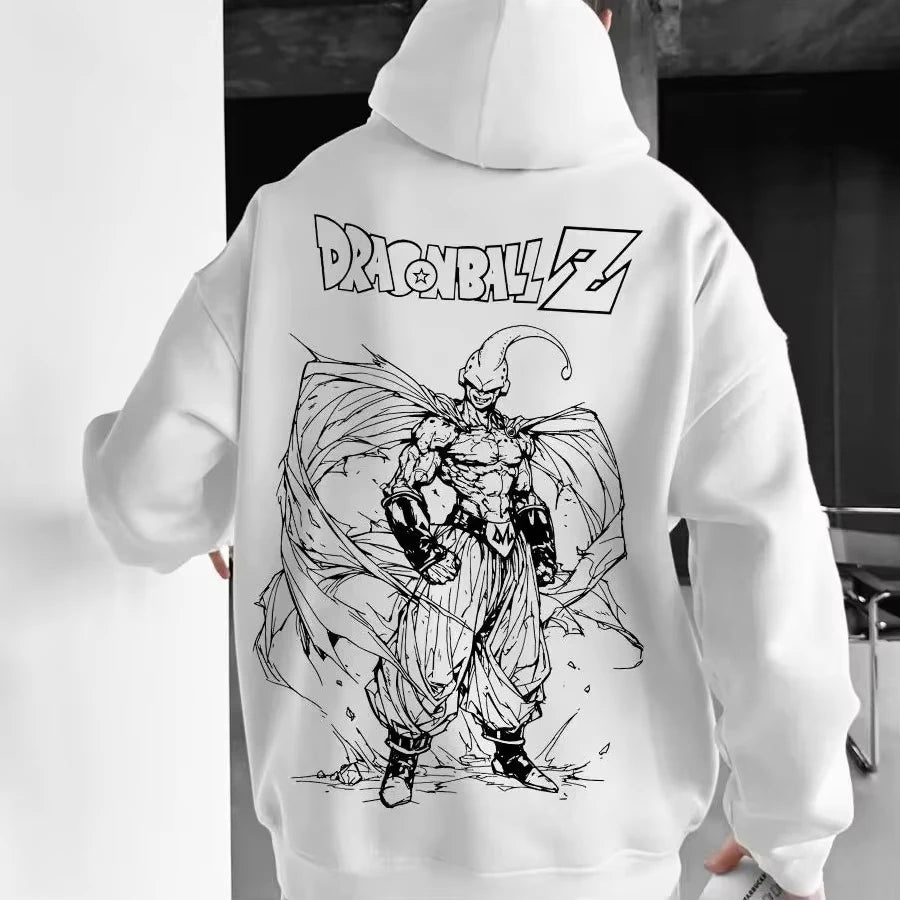 Majin Buu Graphic Hoodies Fleece - Oversized Dragon Z Hoodie