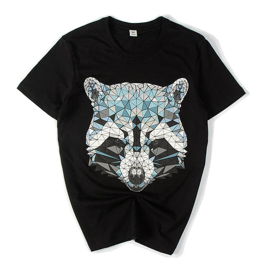 3D Raccoon Painted T-shirt