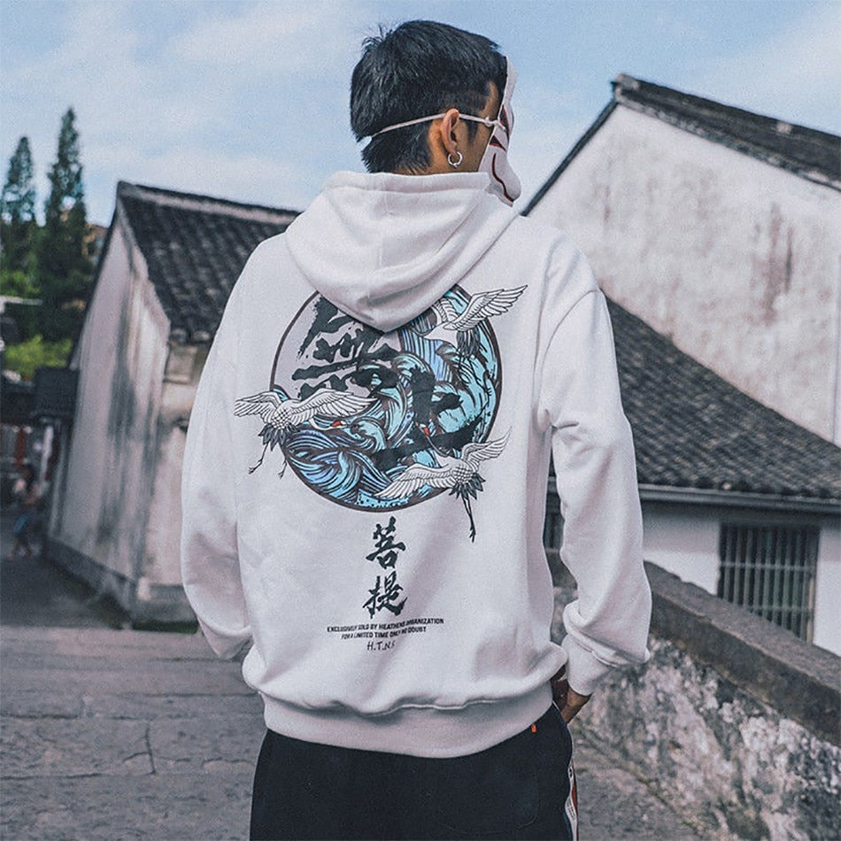 Samurai Demon Vintage Japanese Streetwear Hoodies