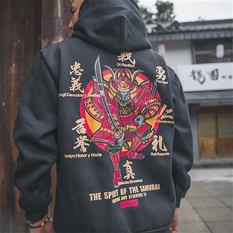 Samurai Demon Vintage Japanese Streetwear Hoodies