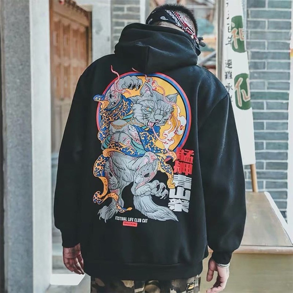 Samurai Demon Vintage Japanese Streetwear Hoodies