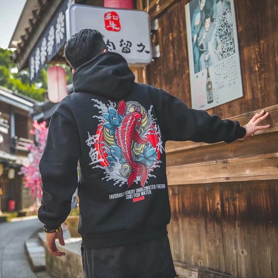 Samurai Demon Vintage Japanese Streetwear Hoodies
